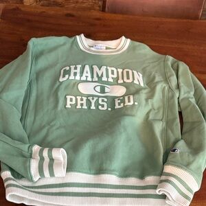 Champion Men's Mint Green Crewneck Sweater